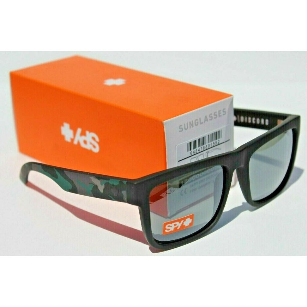 SPY OPTICS Discord Sunglasses Stealth Camo/Happy Black Spectra Mirror NEW